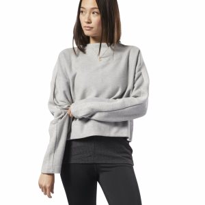 Reebok Training Essentials Sweatshirt Damen - Grau - DE 158-IZL